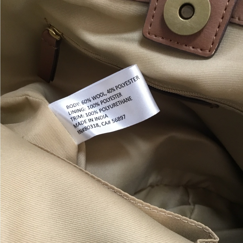 Lucky brand hobo topanga tan plaid bag nwt - Picture 12 of 13